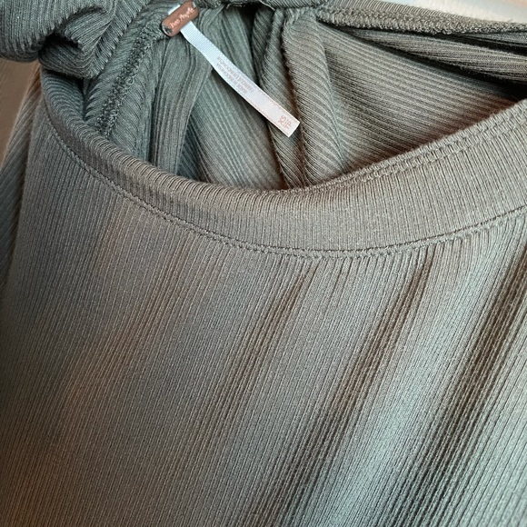 NWOT Free People Shimmy Shake Long Sleeve Top - Forest Green - Picture 15 of 15